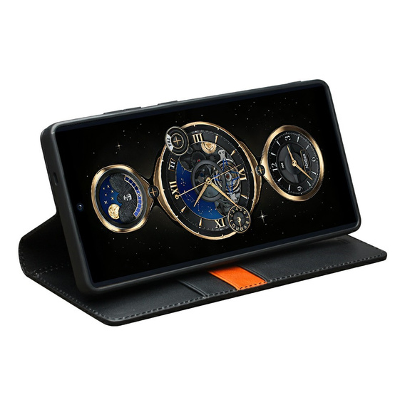 Flipové puzdro pre Samsung Galaxy S25 Ultra, QIALINO Leather Wallet, čierne