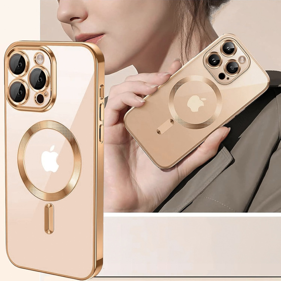 Puzdro pre iPhone 16 Pro, Electro MagSafe, desert titanium + sklo na displej