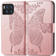 Klapkové puzdro pre T Phone 2 Pro 5G, Butterfly, ružové rose gold