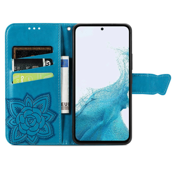 Klapkové puzdro pre Samsung Galaxy A56, Butterfly, modré