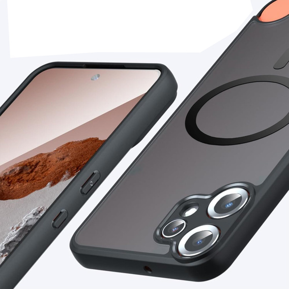 Puzdro pre CMF Nothing Phone 2 Pro, pre MagSafe, ERBORD Matt Case, čierny