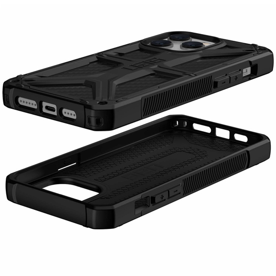 Puzdro Urban Armor Gear pre iPhone 14 Pro Max, Monarch, carbon čierne
