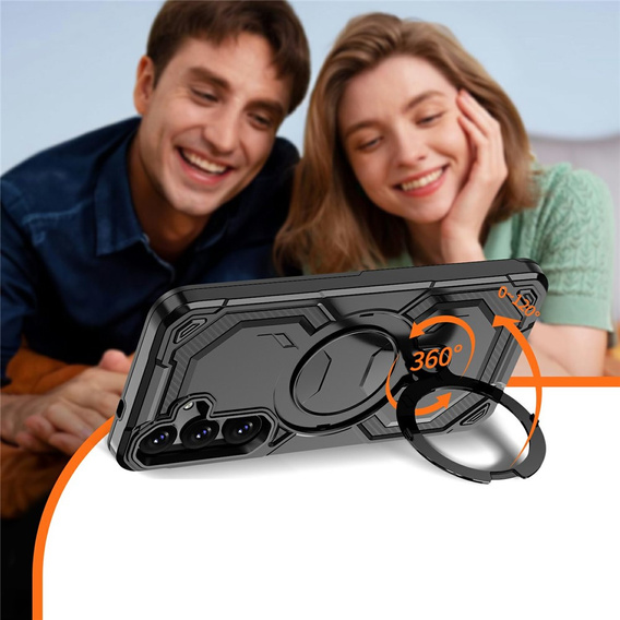 Magnetické puzdro s podstavcom pre Samsung Galaxy A57 5G, čierne