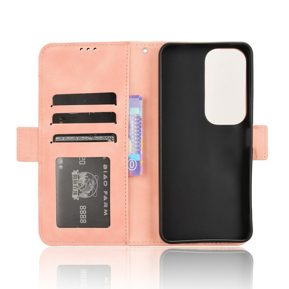 Klapkové puzdro pre Vivo Y19s, Card Slot, ružové
