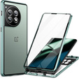 Puzdro pre OnePlus 12 5G, Magnetic Dual Glass, zelený