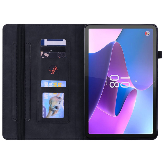 Obal na mobil pre Lenovo Tab P11 Gen 2, Wallet Pen Slot, čierne