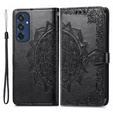 Klapkové puzdro pre Samsung Galaxy M35, Mandala, čierne