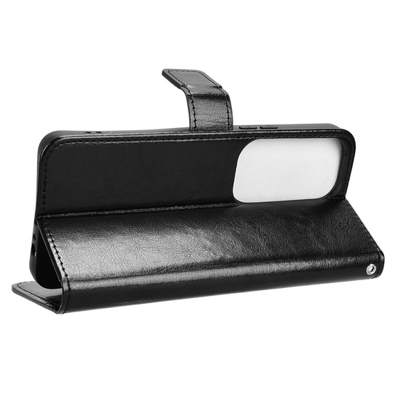 Klapkové puzdro pre Vivo Y19s, Crazy Horse Wallet, čierne