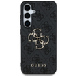 GUESS Obal na mobil pre Samsung Galaxy S25, 4G Big Metal Logo, čierne