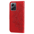 Klapkové puzdro pre Xiaomi Redmi Note 12 4G, Mandala Flower, červené
