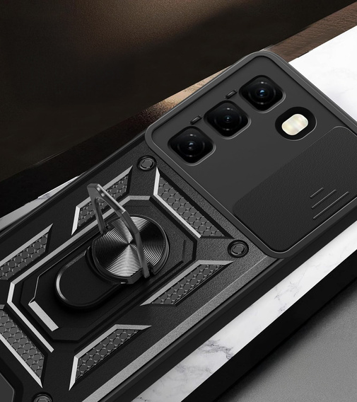 Obal na mobil pre Infinix Hot 50 4G, CamShield Slide, čierne