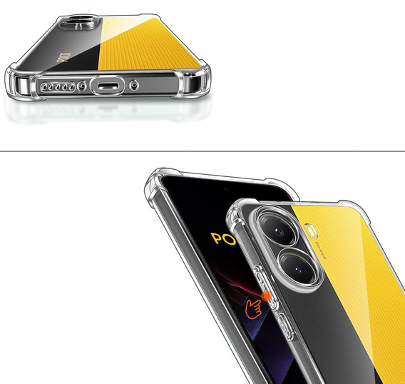 Obal na mobil pre Xiaomi Poco X7 Pro 5G, Dropproof, priehľadné