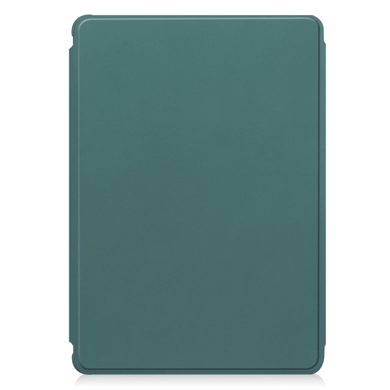 Puzdro s klávesnicou pre Samsung Galaxy Tab S9 FE+ Plus, Rotary 360° Leather, tmavozelené