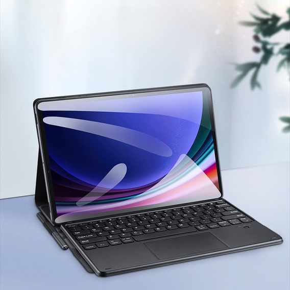 Puzdro + klávesnica Samsung Galaxy Tab S9 Ultra, Dux Ducis TouchPad Leather Pen Slot, čierne