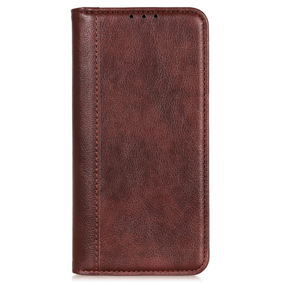 Flipové puzdro pre Motorola Edge 50 Pro, Split Leather, hnedé