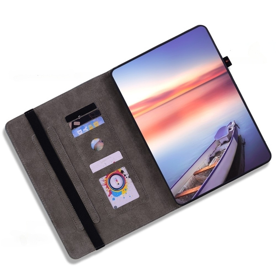Puzdro s chlopňou pre Lenovo Tab P12, flower, červené