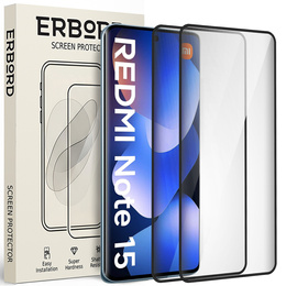 2x ERBORD 3D tvrdené sklo pre Xiaomi Redmi Note 15 5G / Poco M8 5G