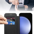 Klapkové puzdro pre Samsung Galaxy S23 FE, RFID Wallet MagSafe CamShield, čierne