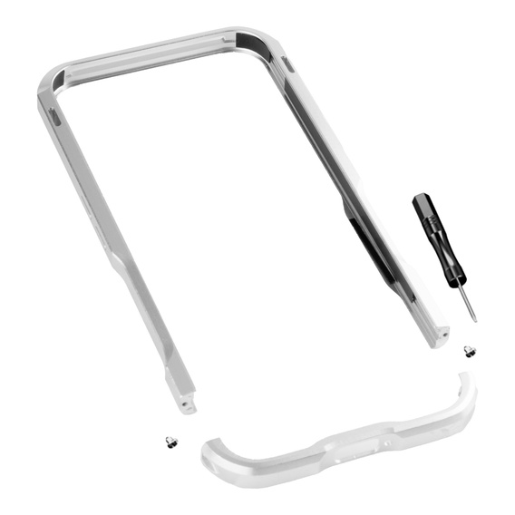 Puzdro LUPHIE pre Nothing Phone 2a / 2a Plus, Armor Bumper, strieborné