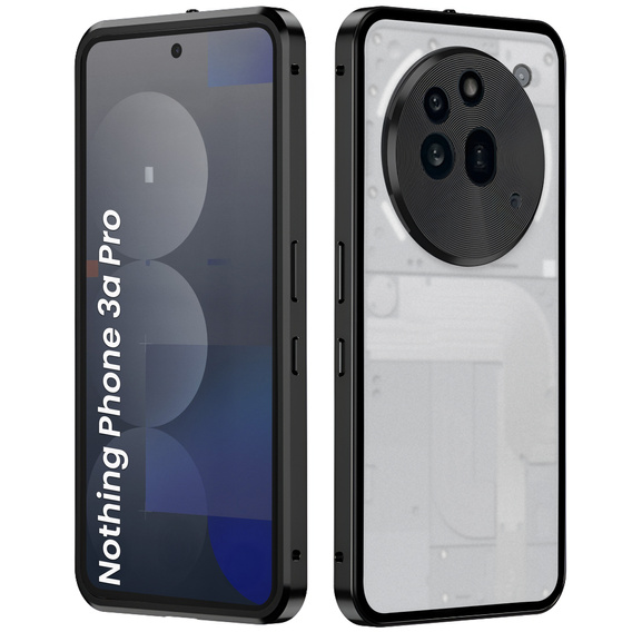 Puzdro pre Nothing Phone 3a Pro, Frame Case, čierne