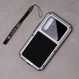 Love Mei Obal na mobil pre Samsung Galaxy A54 5G, armored with glass, strieborné
