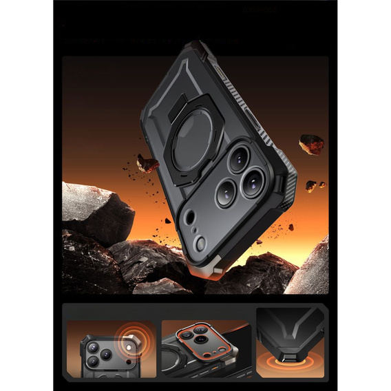 Puzdro Supcase pre iPhone 17 Pro Max, Unicorn Beetle Grip Mag, čierne