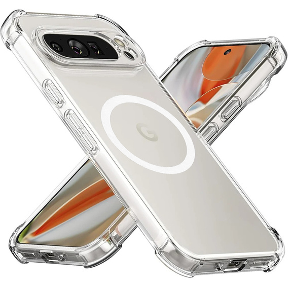 Obal na mobil pre Google Pixel 9 Pro XL, Dropproof MagSafe, priehľadné