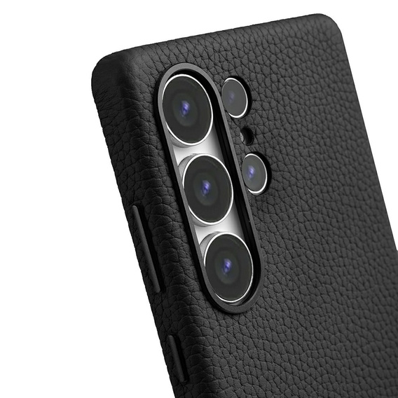 Puzdro MELKCO pre Samsung Galaxy S25 Ultra, kožené, čierne