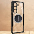 Puzdro pre Infinix Hot 50 4G, s magnetickým štítkom, transparentné / čierne