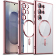 Puzdro pre Samsung Galaxy S25 Ultra, Electro MagSafe, ružové rose gold + sklo na displej
