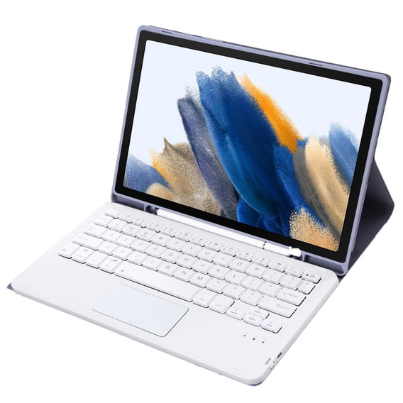 Puzdro + klávesnica Samsung Galaxy Tab A8 10.5 X200 / X205, Touchpad, fialové