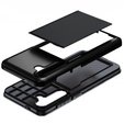 Obal na mobil pre Samsung Galaxy A56 5G, Sliding Card Holder, čierne
