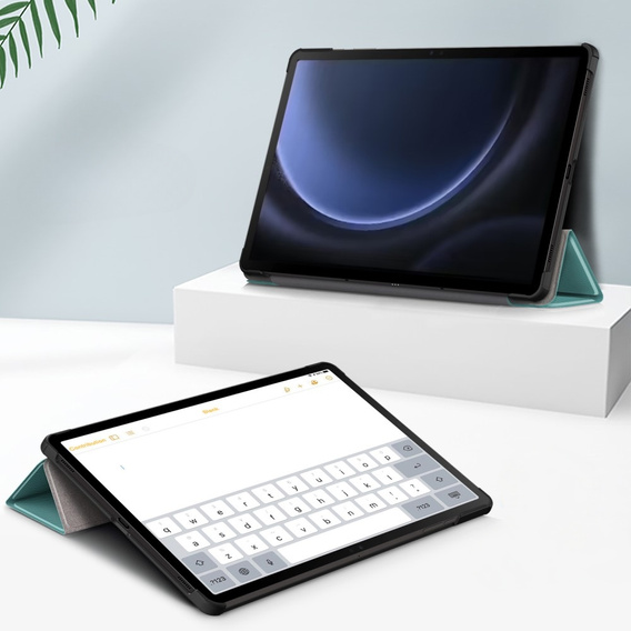 Puzdro pre Samsung Galaxy Tab S9 FE+ Plus, Smartcase s priestorom pre stylus, zelený