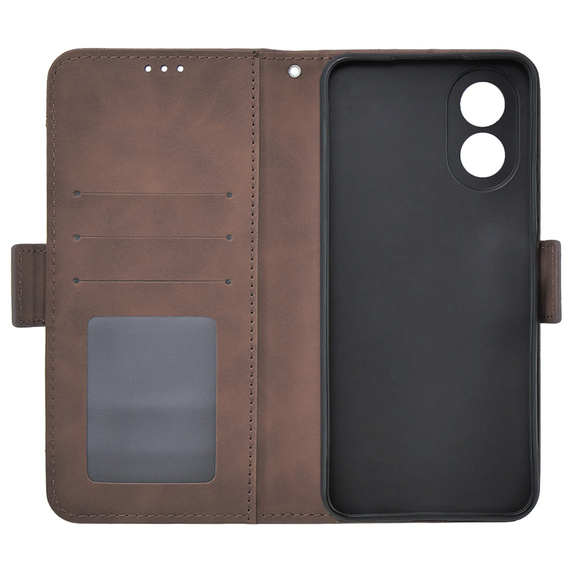 Klapkové puzdro pre Oppo A58 4G, Card Slot, hnedé