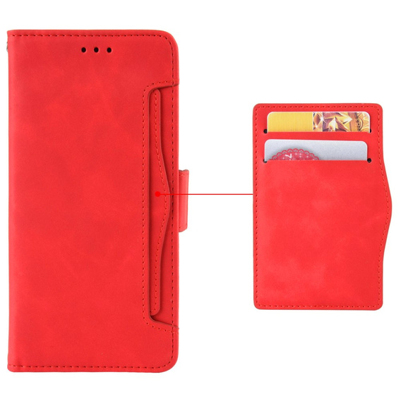 Klapkové puzdro pre Samsung Galaxy A16, Card Slot, červené