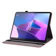 Puzdro s chlopňou pre Lenovo Tab P12, flower, červené