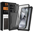 Puzdro pre Samsung Galaxy S24 Ultra, ERBORD Rugged MagSafe Case, čierne (dva rámčeky)