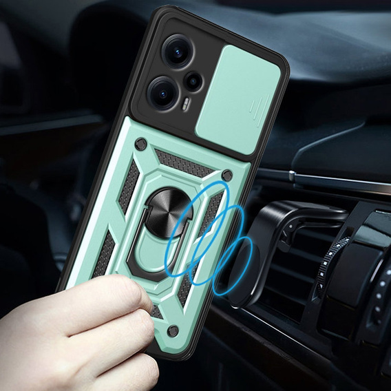 Obal na mobil pre Xiaomi Poco F5, CamShield Slide, zelené