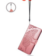 Klapkové puzdro pre Motorola Edge 50 Neo / Motorola ThinkPhone 25, Butterfly, ružové rose gold