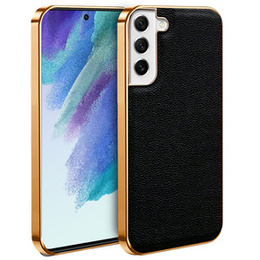 Obal na mobil pre Samsung Galaxy S21+ Plus, Cowhide Leather, čierne