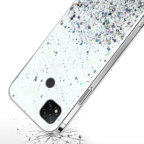 Obal na mobil pre Xiaomi Redmi 9C, Glittery, priehľadné