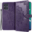 Klapkové puzdro pre Motorola Moto G54 5G, Mandala, fialové