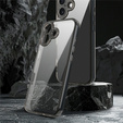 Puzdro pre iPhone 17, s krytom fotoaparátu, priehľadné s čiernymi stranami