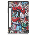 Puzdro pre Lenovo Tab P11 Pro Gen 2 TB132FU TB132XU 11.2", s chlopňou, graffiti
