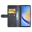 Flipové puzdro pre Samsung Galaxy A35 5G, Split Leather, čierne