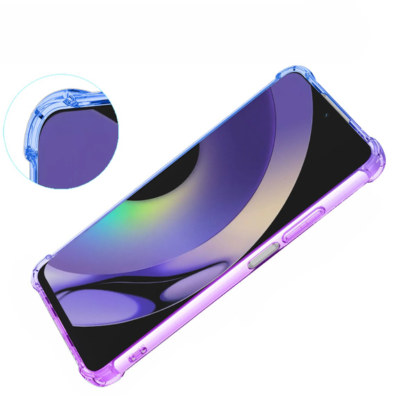 Puzdro pre Realme 10 4G, Gradient Dropproof, Fialová / modrá