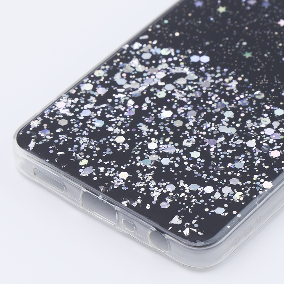 Obal na mobil pre Oppo A58 4G, Glittery, čierne