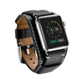 Kožený remienok pre Apple Watch 1/2/3/4/5/6/7/8/SE/Ultra 42/44/45/49 mm, čierny