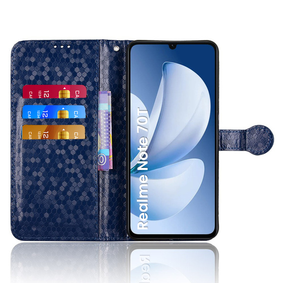 Flipové puzdro pre Realme Note 70T 4G, Wallet Rhombus, modré