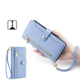 Klapkové puzdro pre Realme 14 Pro+ 5G, Wallet Zipper Pocket, modré